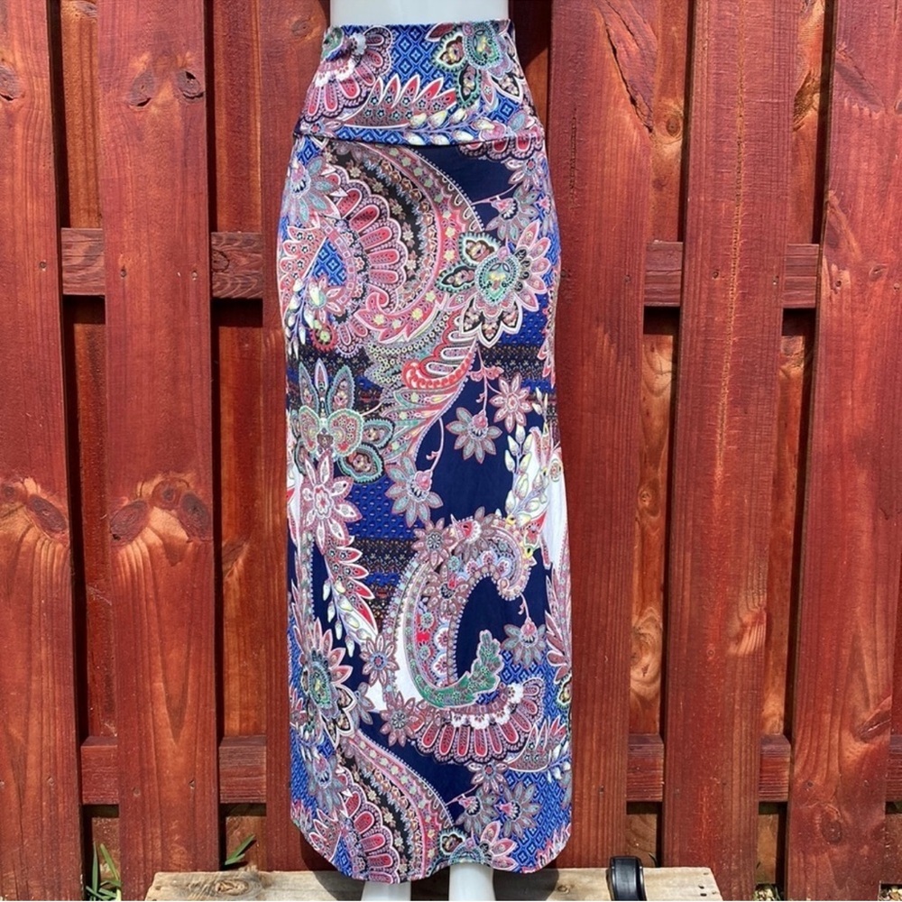 MOA USA Colorful Paisley Maxi Skirt Size S